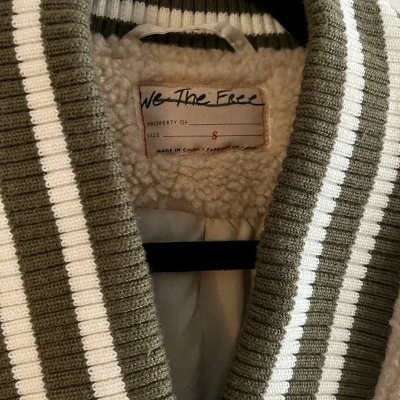 Free People We the Free Sherpa Varsity Jacket - Picture 8 of 10